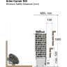 Электрическая печь SAWO ARIES (9,0 кВт, без пульта, нержавейка, встроен. блок мощности, угловая) ARI3-90Ni2-CNR-P